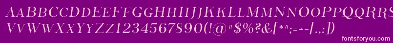 PhosphorusSulphide-fontti – vaaleanpunaiset fontit violetilla taustalla