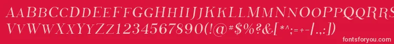 フォントPhosphorusSulphide – 赤い背景にピンクのフォント