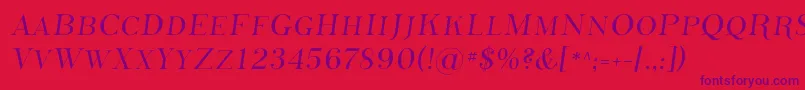 Шрифт PhosphorusSulphide – фиолетовые шрифты на красном фоне