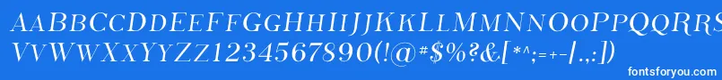 PhosphorusSulphide-fontti – valkoiset fontit sinisellä taustalla