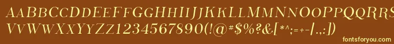 Czcionka PhosphorusSulphide – żółte czcionki na brązowym tle