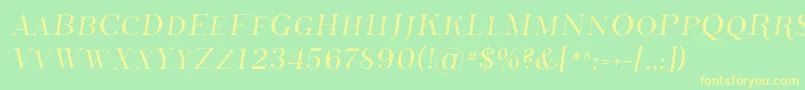 PhosphorusSulphide Font – Yellow Fonts on Green Background