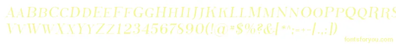 PhosphorusSulphide-fontti – keltaiset fontit valkoisella taustalla
