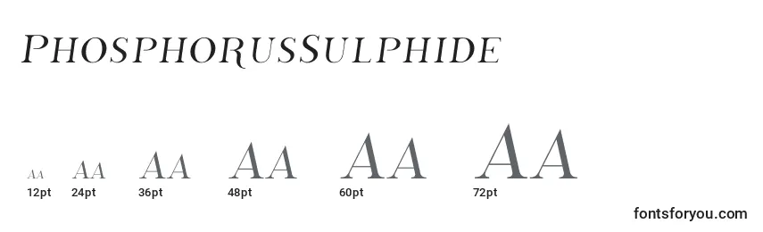 Размеры шрифта PhosphorusSulphide