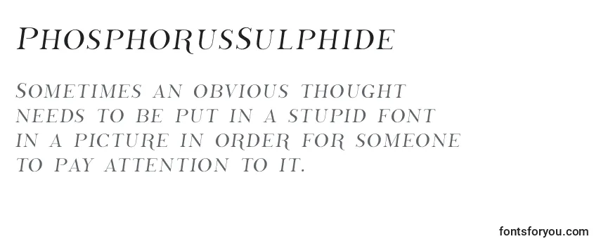 Обзор шрифта PhosphorusSulphide