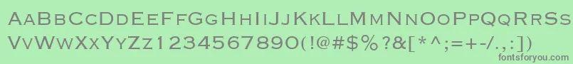 CopperplateLightSsiLight Font – Gray Fonts on Green Background