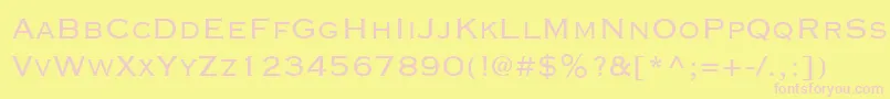 CopperplateLightSsiLight Font – Pink Fonts on Yellow Background
