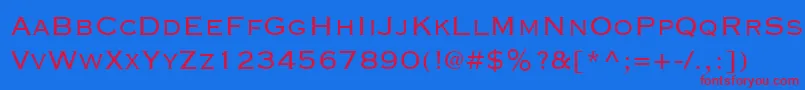 CopperplateLightSsiLight Font – Red Fonts on Blue Background