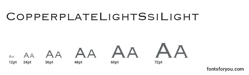 Размеры шрифта CopperplateLightSsiLight
