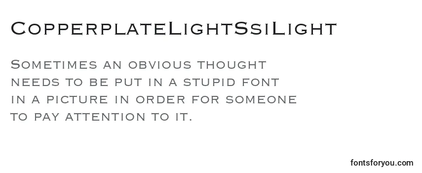 CopperplateLightSsiLight Font