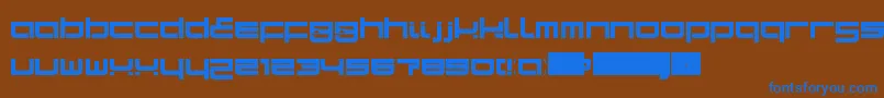 SampaLdr Font – Blue Fonts on Brown Background