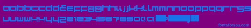 SampaLdr Font – Blue Fonts on Purple Background