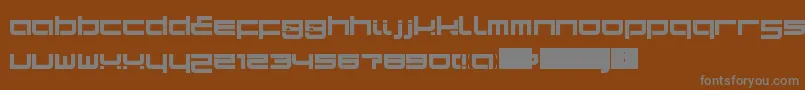 SampaLdr-Schriftart – Graue Schriften auf braunem Hintergrund