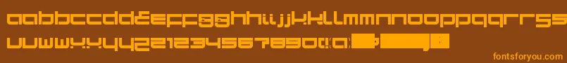 SampaLdr Font – Orange Fonts on Brown Background