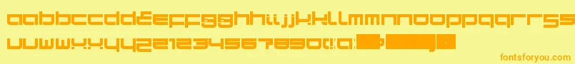 SampaLdr Font – Orange Fonts on Yellow Background