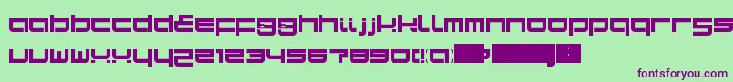 SampaLdr Font – Purple Fonts on Green Background