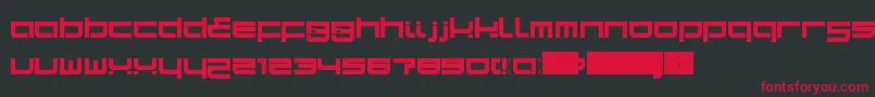 SampaLdr Font – Red Fonts on Black Background