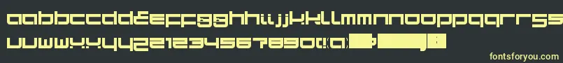 フォントSampaLdr – 黒い背景に黄色の文字