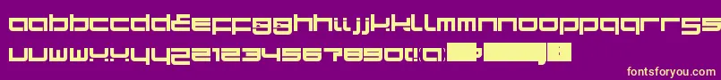 SampaLdr Font – Yellow Fonts on Purple Background