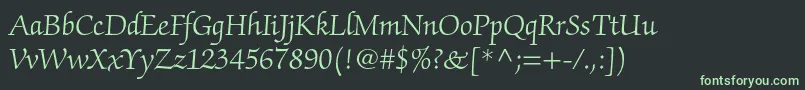 Подробнее о шрифте ZapfchancerystdLight Шрифт ZapfchancerystdLight – зелёные шрифты на чёрном фоне