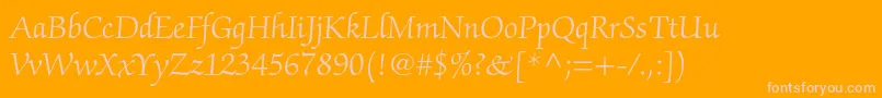 ZapfchancerystdLight Font – Pink Fonts on Orange Background