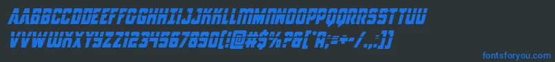 Antilleslaserital Font – Blue Fonts on Black Background