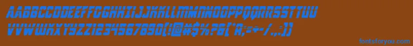 Antilleslaserital Font – Blue Fonts on Brown Background