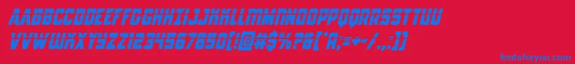 Antilleslaserital Font – Blue Fonts on Red Background