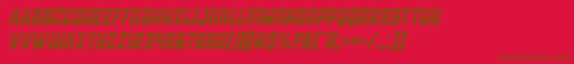 Antilleslaserital Font – Brown Fonts on Red Background