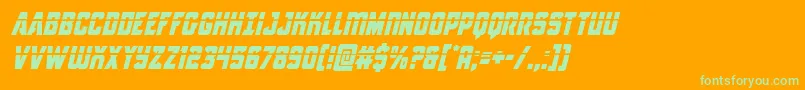 Antilleslaserital Font – Green Fonts on Orange Background