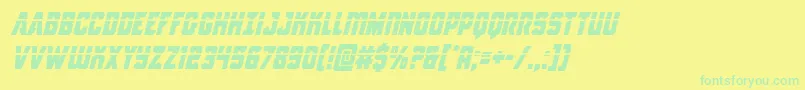 Antilleslaserital Font – Green Fonts on Yellow Background