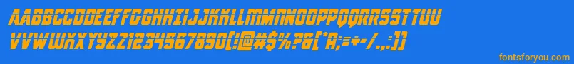 Antilleslaserital Font – Orange Fonts on Blue Background