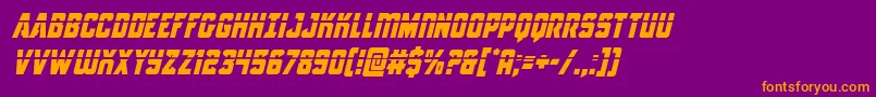 Antilleslaserital Font – Orange Fonts on Purple Background