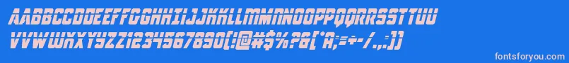 Antilleslaserital Font – Pink Fonts on Blue Background