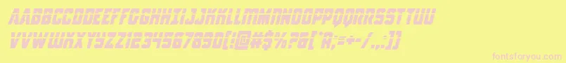 Antilleslaserital Font – Pink Fonts on Yellow Background