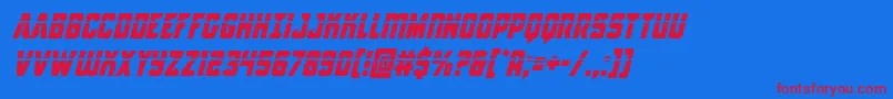 Antilleslaserital Font – Red Fonts on Blue Background