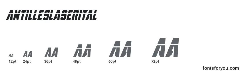 Antilleslaserital Font Sizes