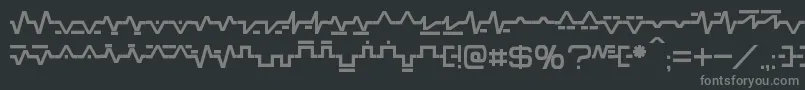 Шрифт Sinescript – серые шрифты на чёрном фоне