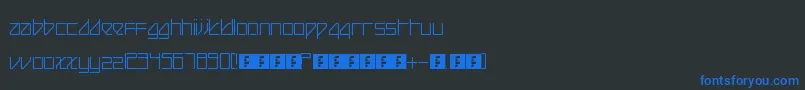 BeijingReduxThin Font – Blue Fonts on Black Background