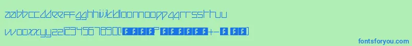 BeijingReduxThin Font – Blue Fonts on Green Background