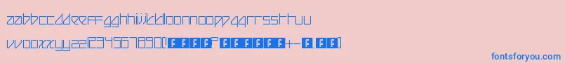 BeijingReduxThin Font – Blue Fonts on Pink Background