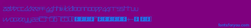 BeijingReduxThin-Schriftart – Blaue Schriften auf violettem Hintergrund