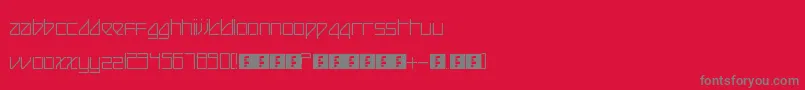 フォントBeijingReduxThin – 赤い背景に灰色の文字