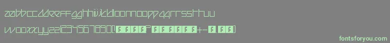 BeijingReduxThin-Schriftart – Grüne Schriften auf grauem Hintergrund
