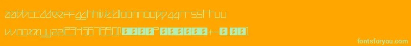 フォントBeijingReduxThin – オレンジの背景に緑のフォント