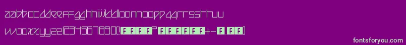 Шрифт BeijingReduxThin – зелёные шрифты на фиолетовом фоне