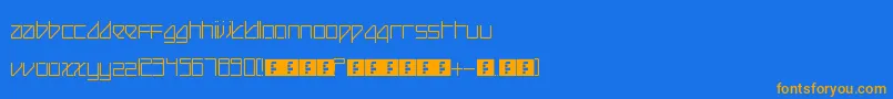 BeijingReduxThin Font – Orange Fonts on Blue Background