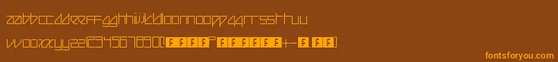 BeijingReduxThin Font – Orange Fonts on Brown Background