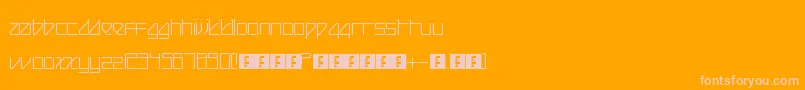 Fonte BeijingReduxThin – fontes rosa em um fundo laranja