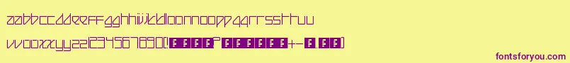 BeijingReduxThin Font – Purple Fonts on Yellow Background